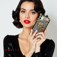 Load image into Gallery viewer, Houndstooth iPhone case &quot;Chérie&quot; by PURITY
