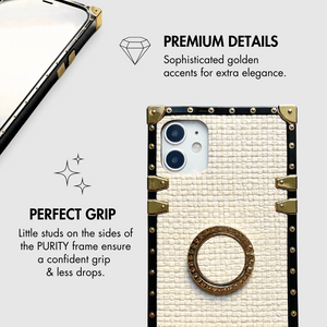 White iPhone Case with Ring "Ecstatic" by PURITY