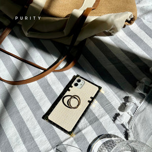 White iPhone Case with Ring "Ecstatic" by PURITY