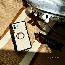 Load image into Gallery viewer, White iPhone Case with Ring &quot;Ecstatic&quot; by PURITY
