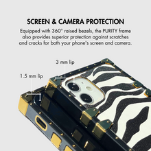 Load image into Gallery viewer, iPhone Case with Ring &quot;Instinct&quot; | Zebra pattern iPhone case by PURITY
