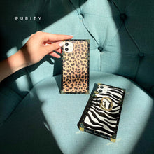 Load image into Gallery viewer, iPhone Case with Ring &quot;Instinct&quot; | Zebra pattern iPhone case by PURITY
