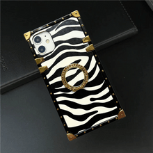 Load image into Gallery viewer, iPhone Case with Ring &quot;Instinct&quot; | Zebra pattern iPhone case by PURITY
