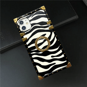 iPhone Case with Ring "Instinct" | Zebra pattern iPhone case by PURITY