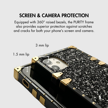 Load image into Gallery viewer, Black Glitter iPhone case &quot;Minuit&quot; by PURITY
