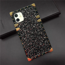 Load image into Gallery viewer, Black Glitter iPhone case &quot;Minuit&quot; by PURITY
