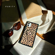 Load image into Gallery viewer, iPhone Case with Ring &quot;Power&quot; | Cheetah print square iPhone Case by PURITY
