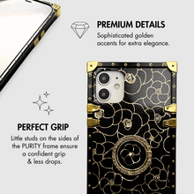 Load image into Gallery viewer, Black and gold floral iPhone Case &quot;Prairie&quot; by PURITY
