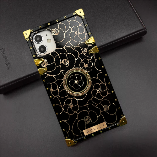 Black and gold floral iPhone Case 