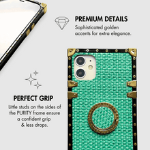 Load image into Gallery viewer, iPhone Case with Ring &quot;Sublime&quot; | Turquoise iPhone Case by PURITY
