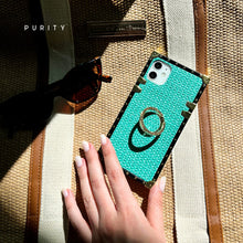 Load image into Gallery viewer, iPhone Case with Ring &quot;Sublime&quot; | Turquoise iPhone Case by PURITY
