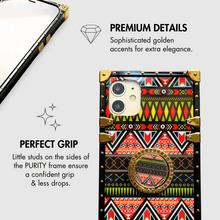 Load image into Gallery viewer, iPhone Case with Ring &quot;Tribal&quot; | Geometric phone case
