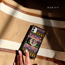 Load image into Gallery viewer, iPhone Case with Ring &quot;Tribal&quot; | Geometric phone case
