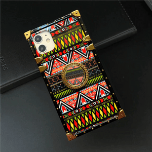 iPhone Case with Ring "Tribal" | Geometric phone case