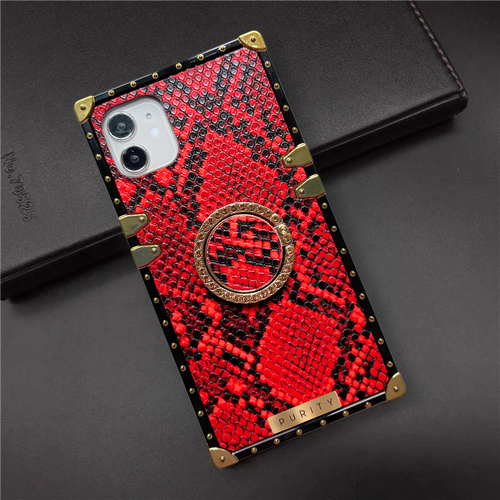 Red snakeskin iPhone case 