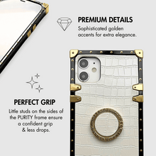 Load image into Gallery viewer, Samsung Case &quot;Nevada&quot; | White Crocodile Phone Case | PURITY™
